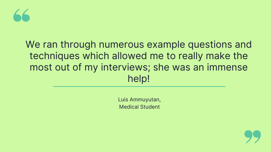 Medical School Candidate Testimonial